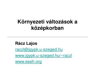 Környezeti változások a középkorban