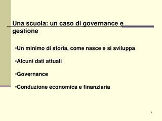 Una scuola: un caso di governance e gestione