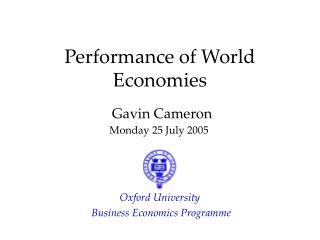 Performance of World Economies