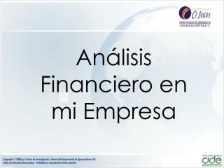 Análisis Financiero en mi Empresa