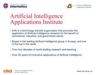 Artificial Intelligence Applications Institute