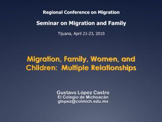Migration, Family, Women, and Children: Multiple Relationships