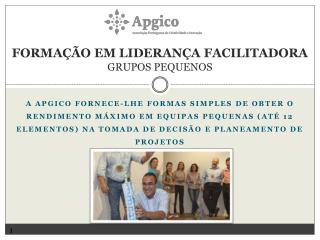 Formação em liderança facilitadora Grupos pequenos