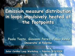 Solar Coronal Loop Workshop — Palermo 9/3/2004