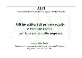 Gli investitori di private equity e venture capital per la crescita delle imprese