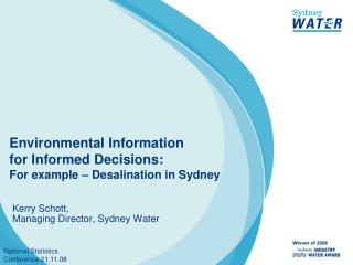 Kerry Schott, Managing Director, Sydney Water