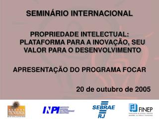 SEMINÁRIO INTERNACIONAL