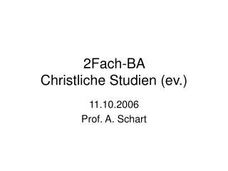 2Fach-BA Christliche Studien (ev.)