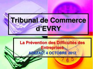 Tribunal de Commerce d’EVRY