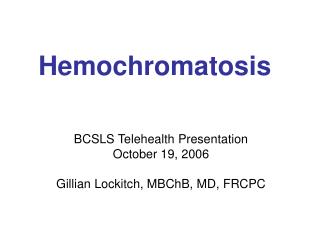 Hemochromatosis