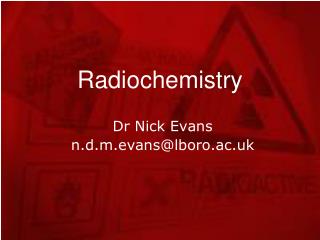 Radiochemistry