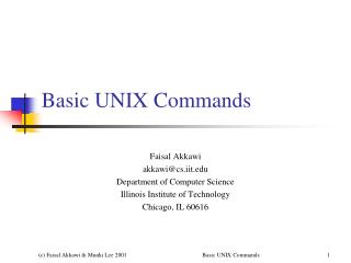 Basic UNIX Commands