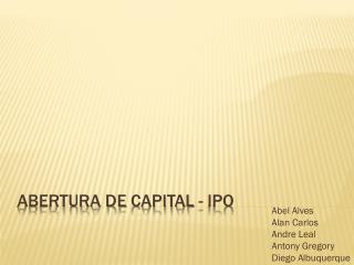 Abertura de Capital - IPO