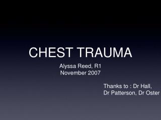 CHEST TRAUMA