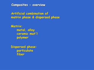 Composites - overview