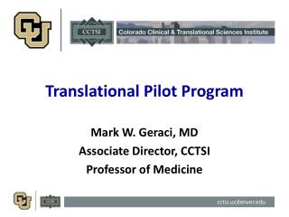 Translational Pilot Program