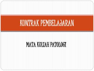 KONTRAK PEMBELAJARAN