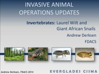 INVASIVE ANIMAL OPERATIONS UPDATES