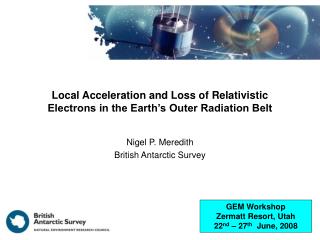 Local Acceleration and Loss of Relativistic Electrons in the Earth’s Outer Radiation Belt