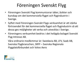 Föreningen Svenskt Flyg