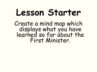 Lesson Starter