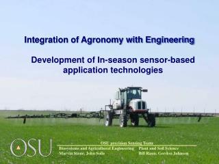 Integration of Agronomy with Engineering