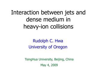 Interaction between jets and dense medium in heavy-ion collisions