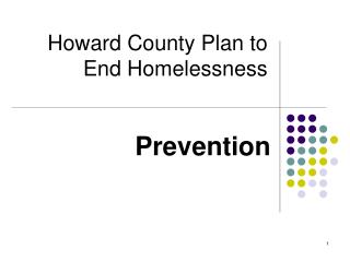 Howard County Plan to End Homelessness