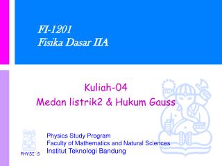 FI-1201 Fisika Dasar IIA
