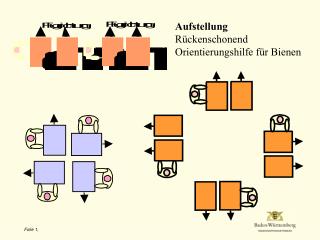 Aufstellung Rückenschonend Orientierungshilfe für Bienen