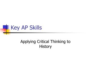 Key AP Skills