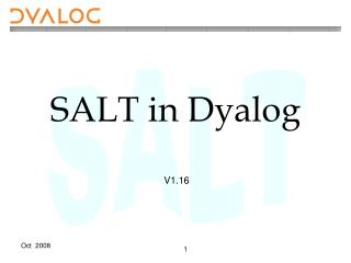 SALT in Dyalog