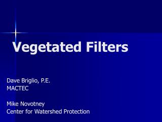 Vegetated Filters