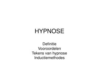 HYPNOSE