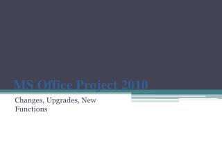 MS Office Project 2010