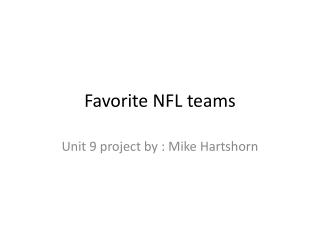 Favorite NFL teams