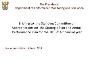 Date of presentation: 23 April 2013