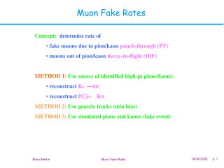 Muon Fake Rates