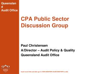 CPA Public Sector Discussion Group