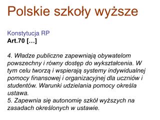 Polskie szkoły wyższe