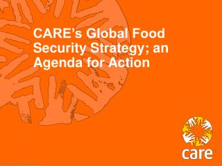 CARE’s Global Food Security Strategy; an Agenda for Action