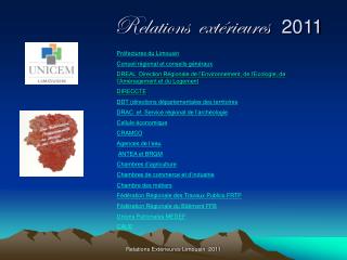 Relations extérieures 2011