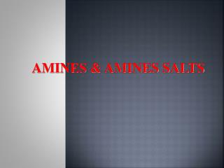 AMINES &amp; AMINES SALTS