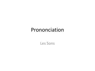 Prononciation