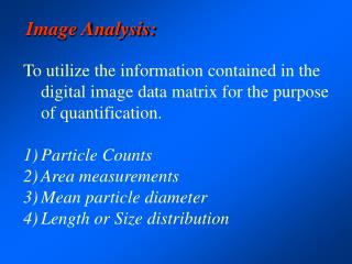 Image Analysis:
