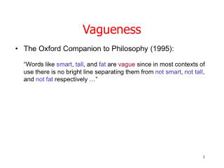 Vagueness