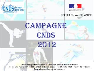 CAMPAGNE CNDS 2012