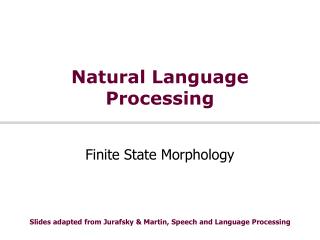 Natural Language Processing