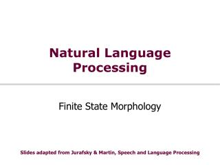 Natural Language Processing