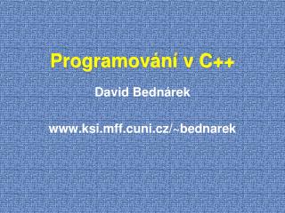 P rogramování v C++